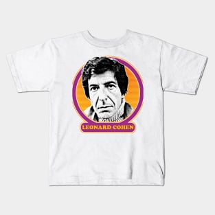 Leonard Cohen // Retro 1970s Style Fan Design Kids T-Shirt